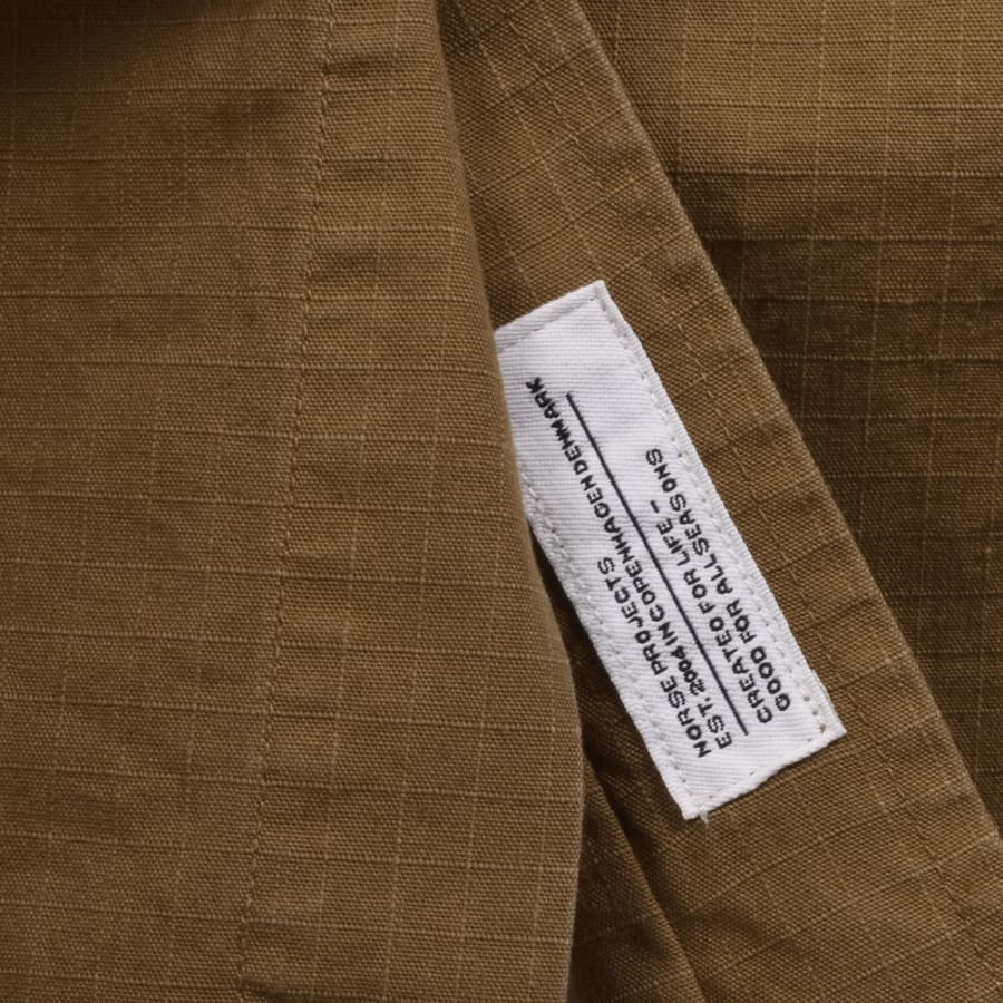 Image number 4 for Norse Projects Algot Ripstop Relaxed Shirt Brown