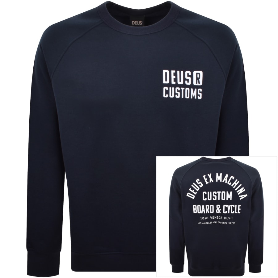 Image number 1 for Deus Ex Machina Flecks Sweatshirt Navy