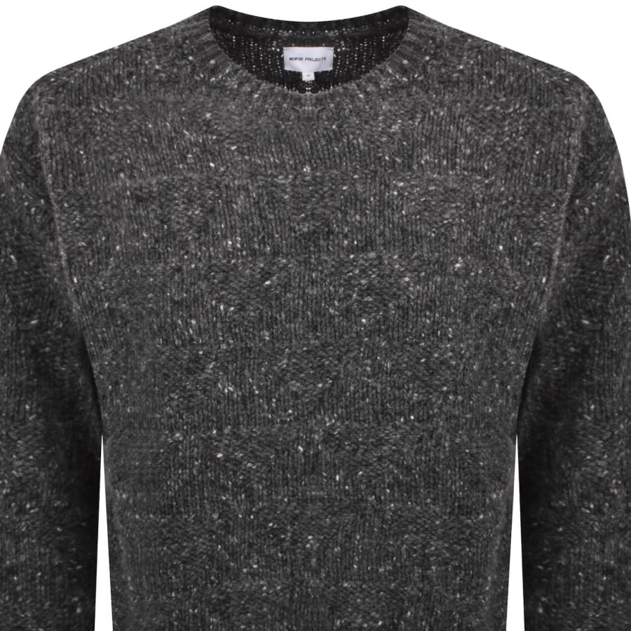 Image number 2 for Norse Projects Jonas Donegal Diamond Jumper Grey