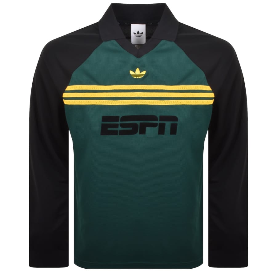 Image number 1 for adidas Originals Chest Stripe Polo Green