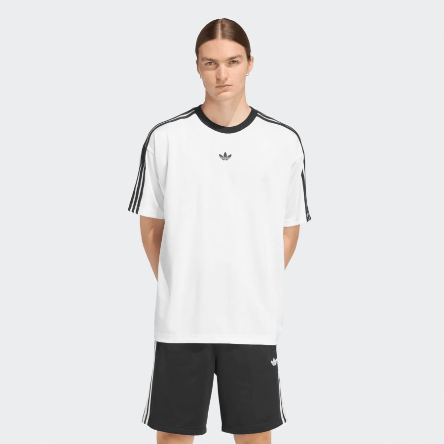 Image number 5 for adidas Originals Jacquard Jersey T Shirt White
