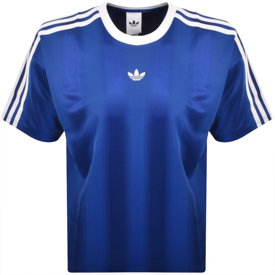 Image number 1 for adidas Originals Jacquard Jersey T Shirt Blue