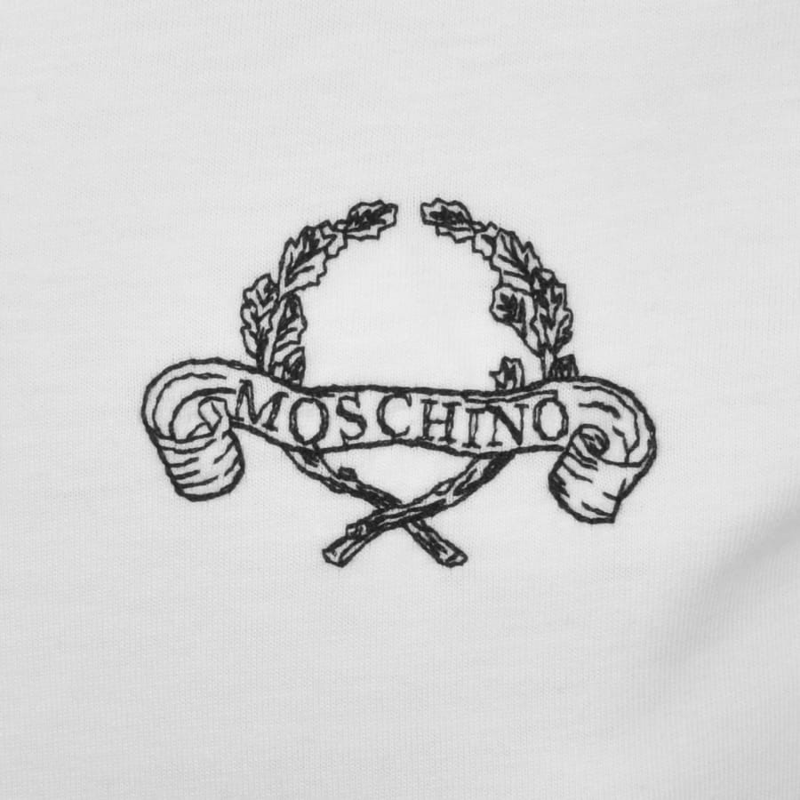 Image number 3 for Moschino Laurel Crown Logo T Shirt White