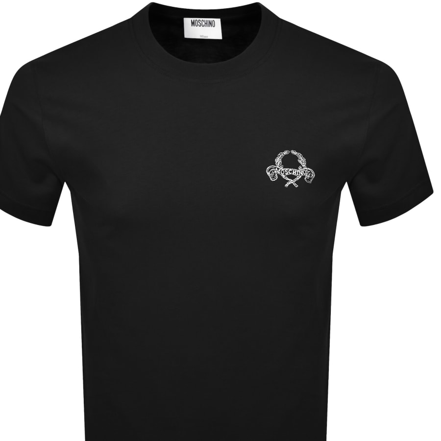 Image number 2 for Moschino Laurel Crown Logo T Shirt Black