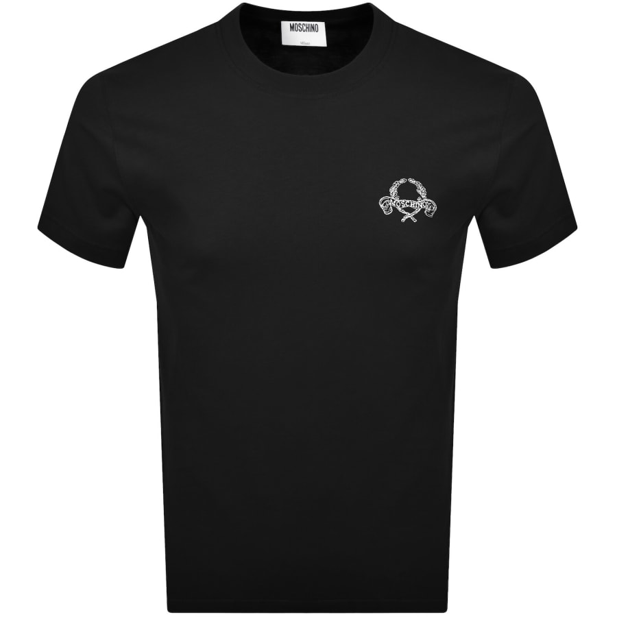 Image number 1 for Moschino Laurel Crown Logo T Shirt Black