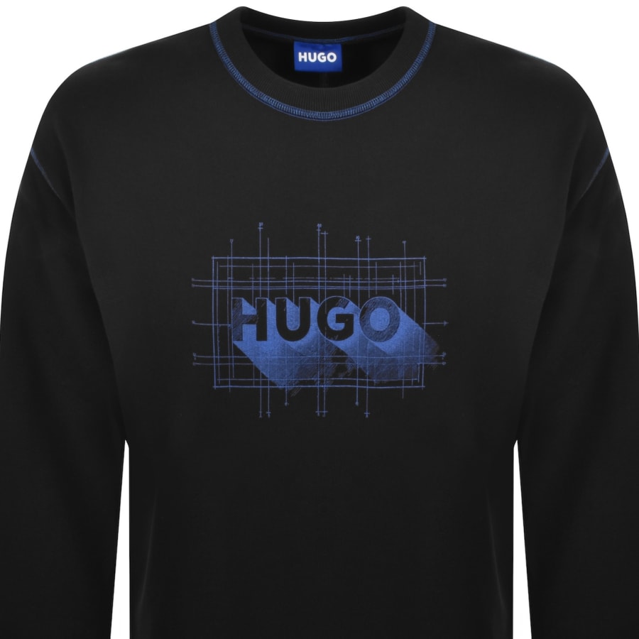Image number 2 for HUGO Blue Nothalic Sweatshirt Black
