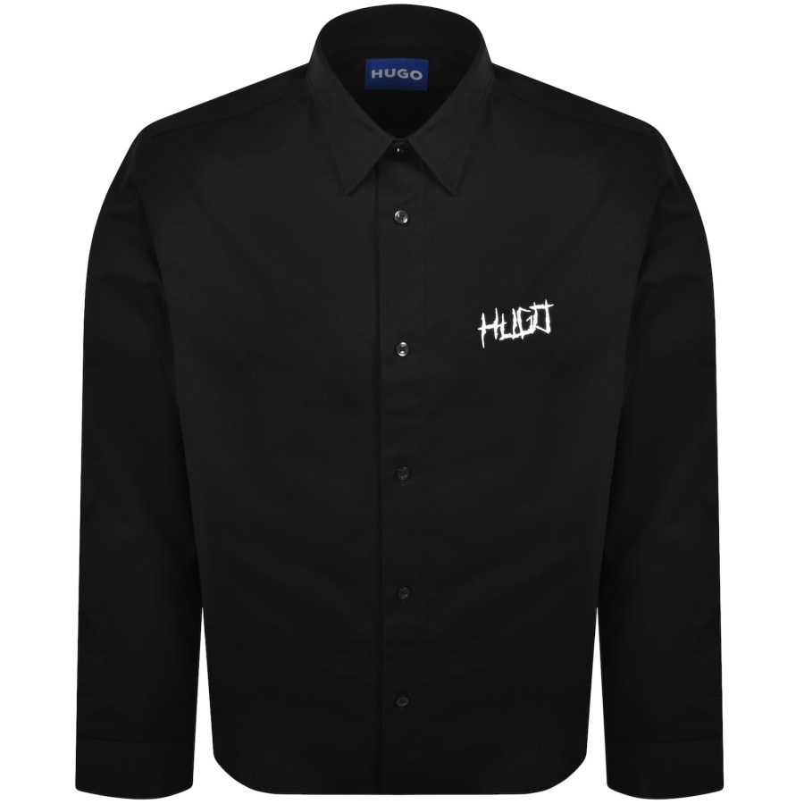 Image number 2 for HUGO Blue Ebolt Overshirt Black