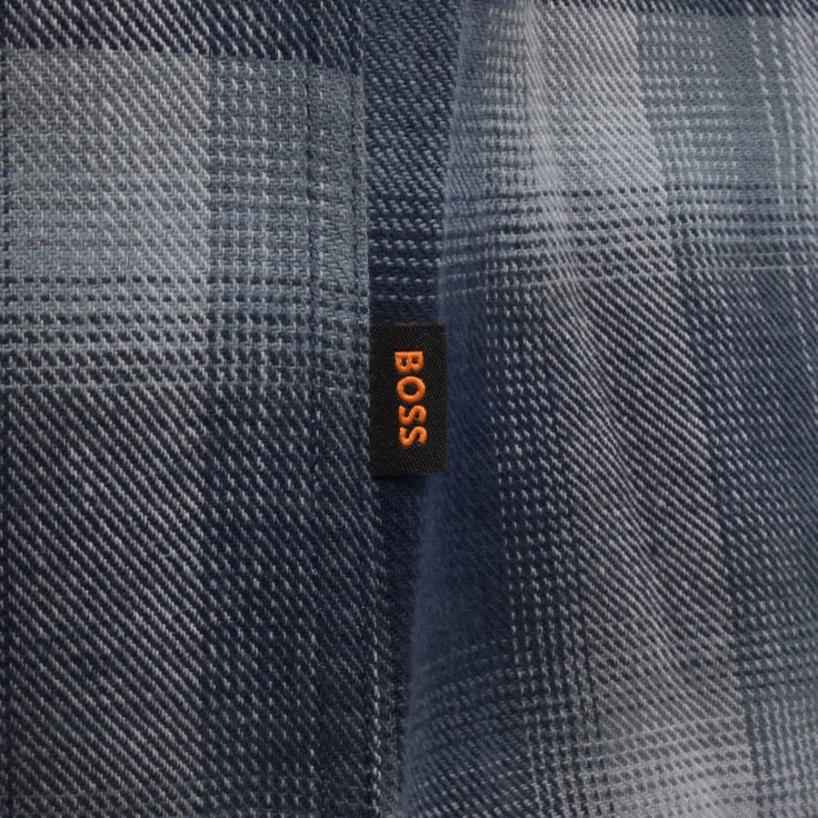 Image number 3 for BOSS Rickert Check Shirt Blue