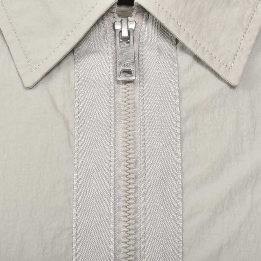 Image number 5 for BOSS Lotape Nylon Overshirt Open Grey