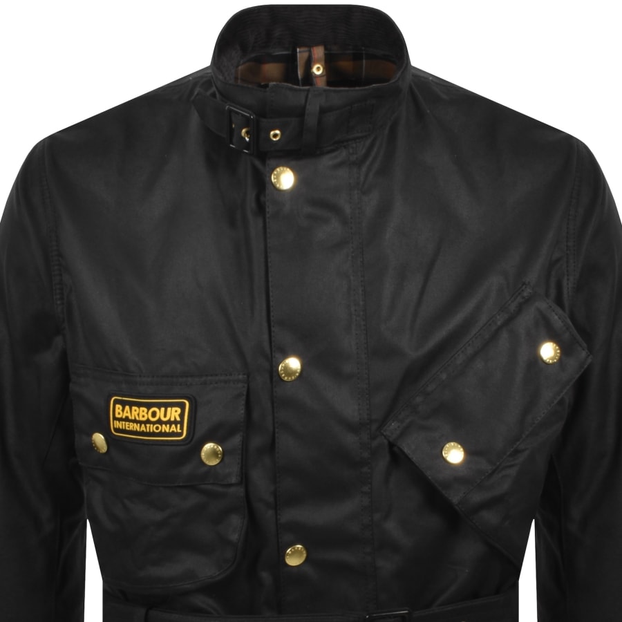 Image number 2 for Barbour International Original Wax Jacket Black