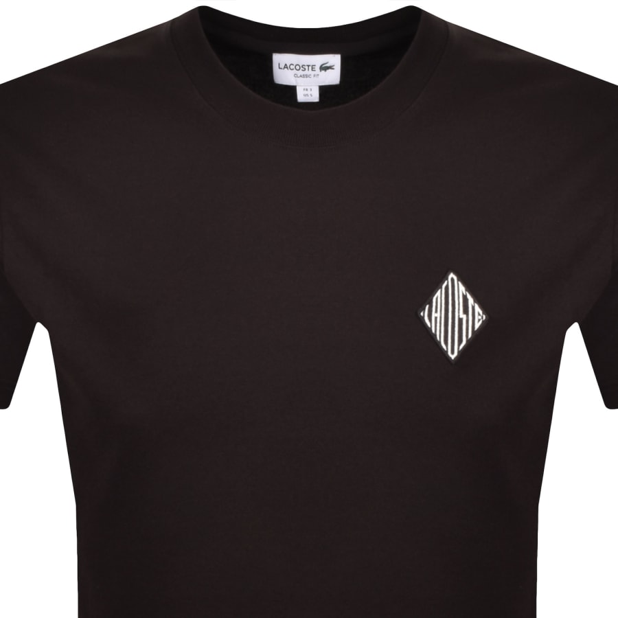 Image number 2 for Lacoste Badge T Shirt Brown
