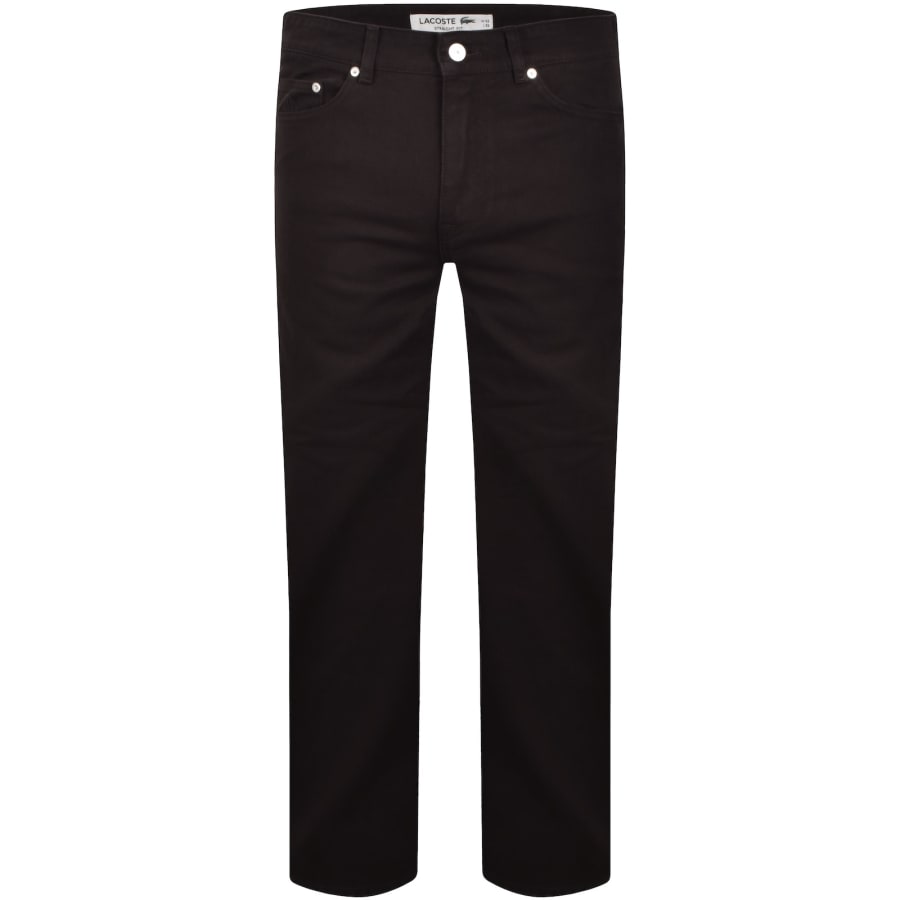 Image number 2 for Lacoste Straight Fit Jeans Brown