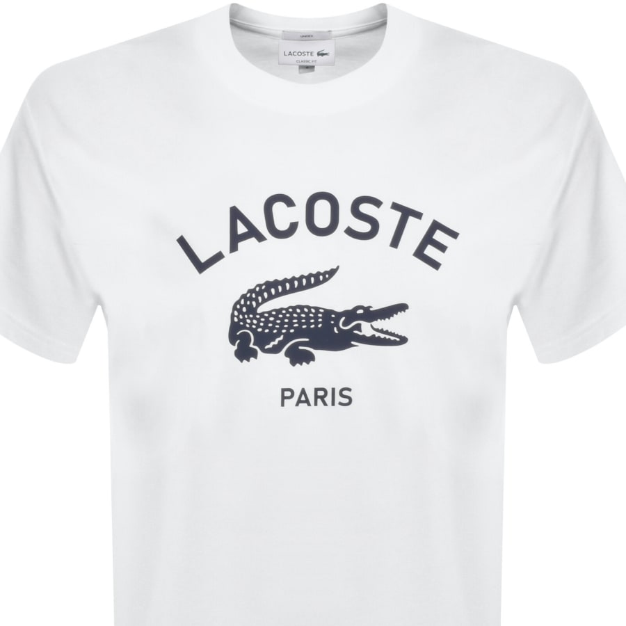 Image number 2 for Lacoste Paris Logo T Shirt White