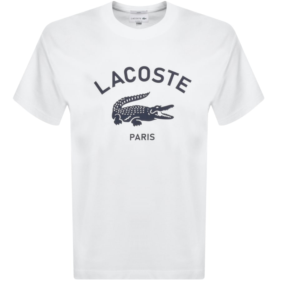 Image number 1 for Lacoste Paris Logo T Shirt White