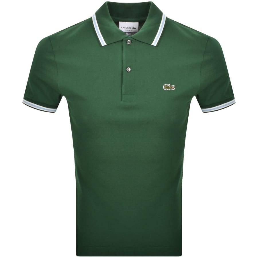 Image number 1 for Lacoste Tipped Polo T Shirt Green