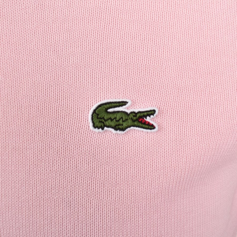 Image number 3 for Lacoste Crew Neck Knit Jumper Pink