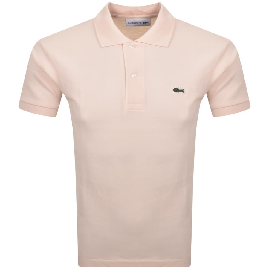 Image number 1 for Lacoste Short Sleeved Polo T Shirt Pink