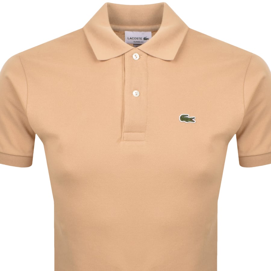 Image number 2 for Lacoste Core Pique Polo Pinkish Beige