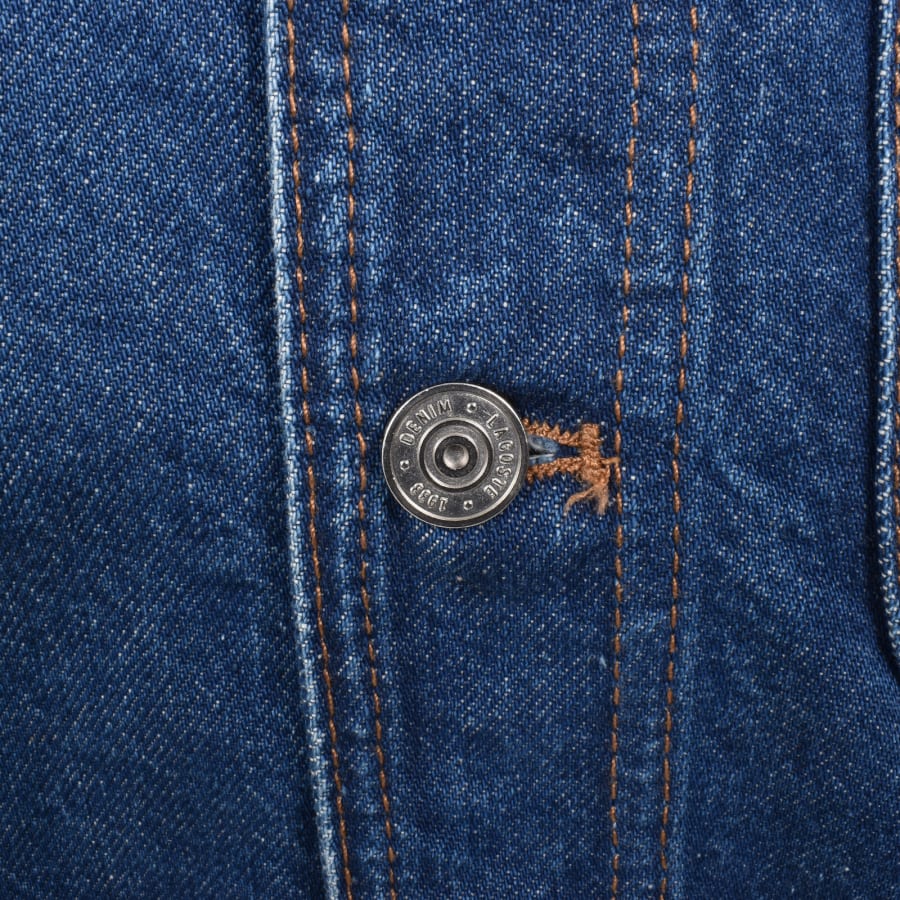 Image number 4 for Lacoste Denim Overshirt Mid Wash Blue