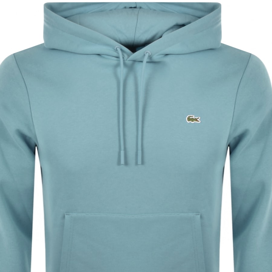 Image number 2 for Lacoste Logo Pullover Hoodie Blue