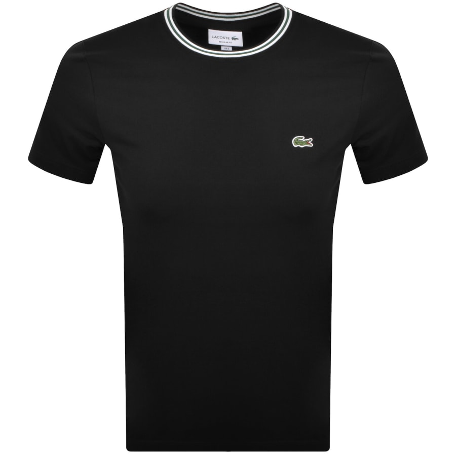 Image number 1 for Lacoste Crew Neck T Shirt Black