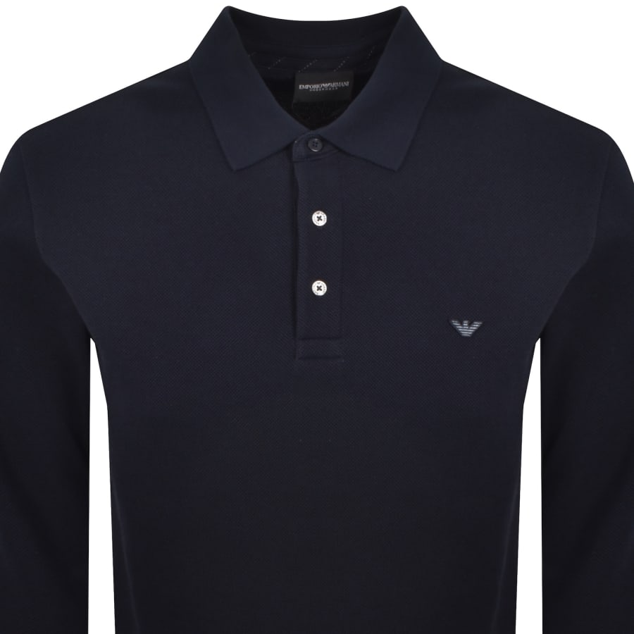 Image number 2 for Emporio Armani Loungewear Felpa Polo Navy