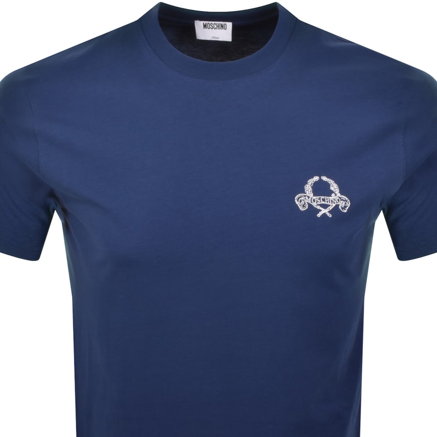 Image number 2 for Moschino Small Logo T Shirt Blue