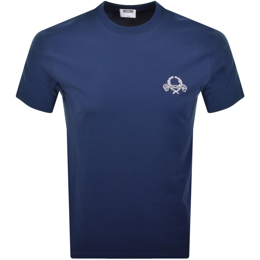 Image number 1 for Moschino Small Logo T Shirt Blue