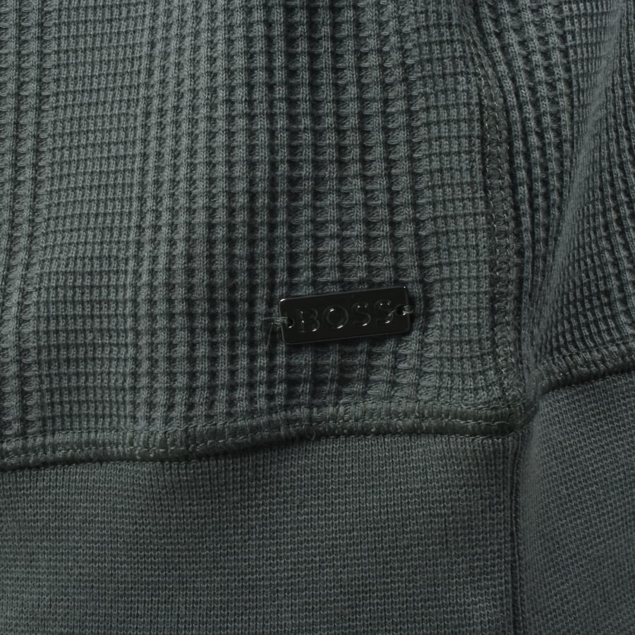 Image number 3 for BOSS Structure Quarter Zip Sweatshirt Green