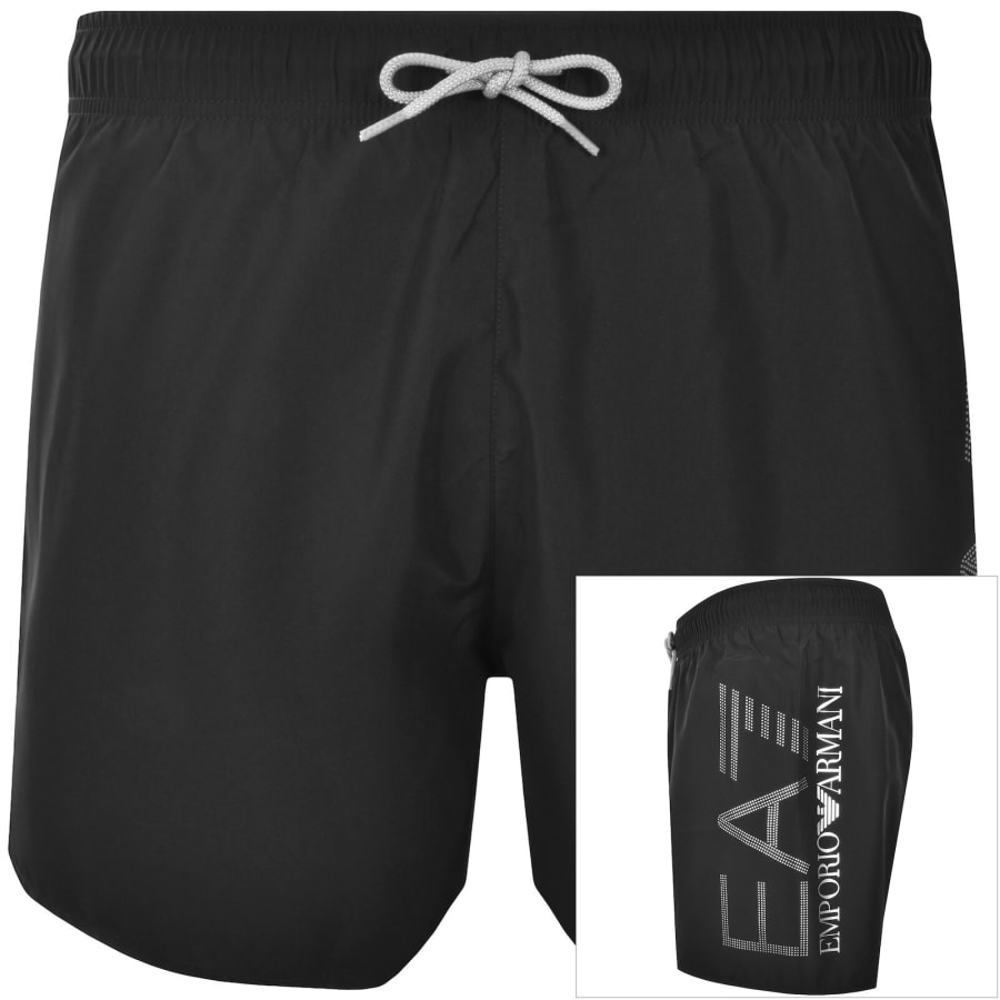 Image number 1 for EA7 Emporio Armani Logo Swim Shorts Black
