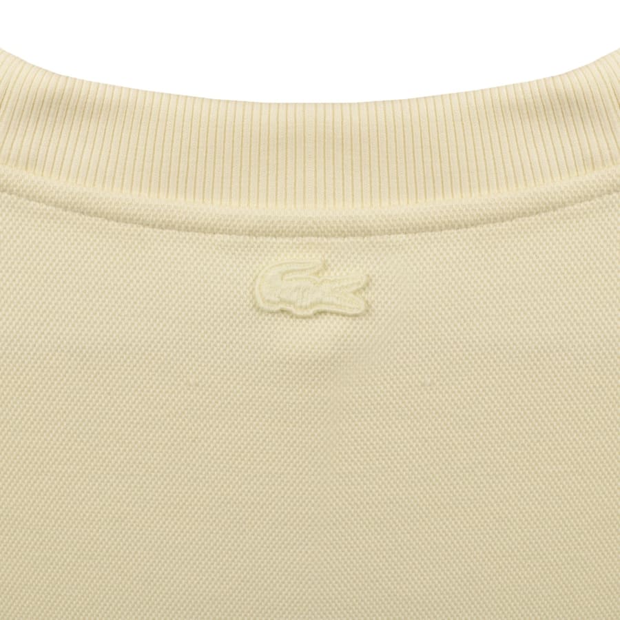 Image number 4 for Lacoste Pique Badge Sweatshirt Pale Yellow