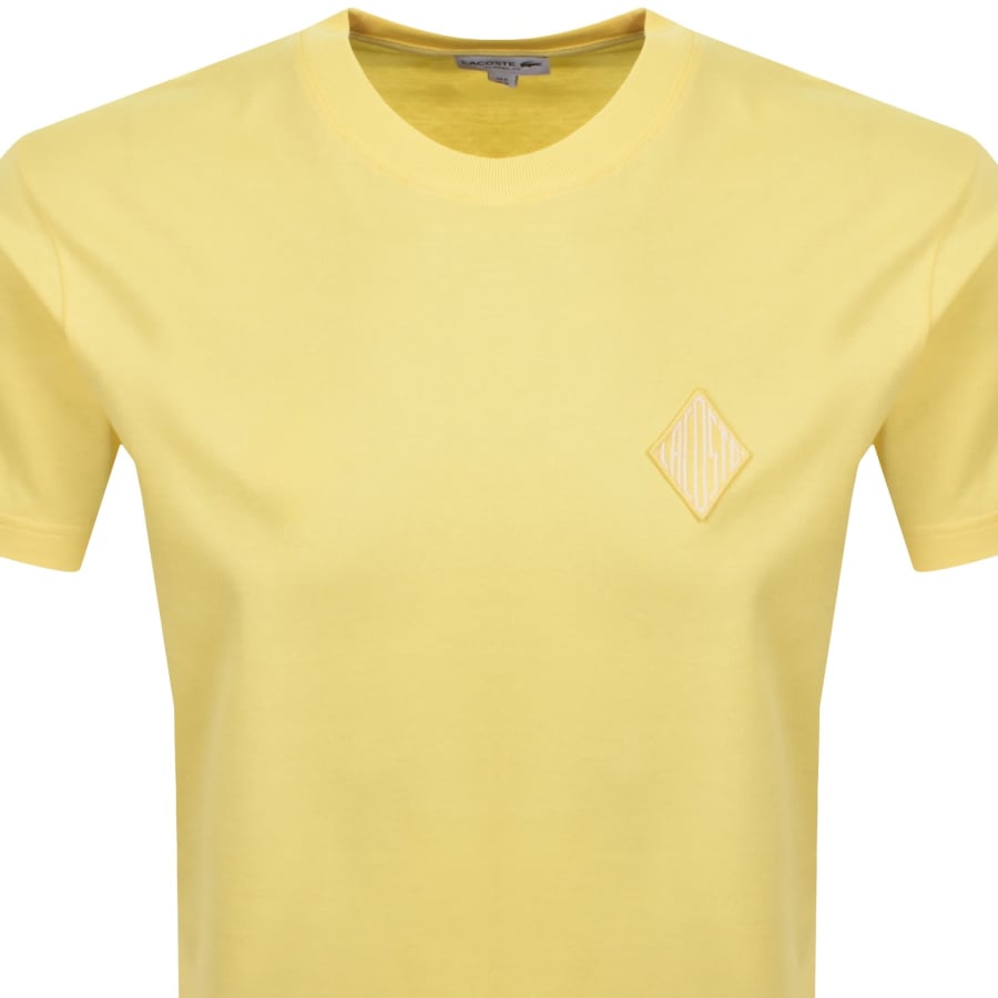 Image number 2 for Lacoste Badge T Shirt Yellow