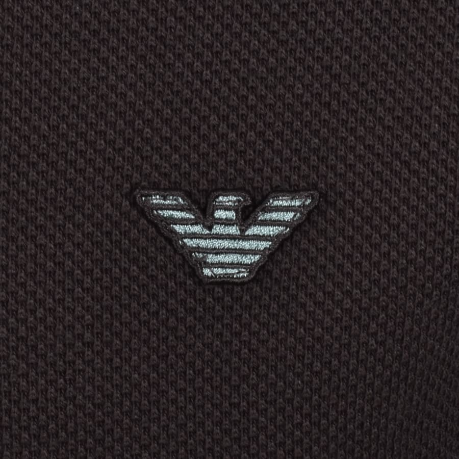 Image number 3 for Emporio Armani Loungewear Polo T Shirt Brown