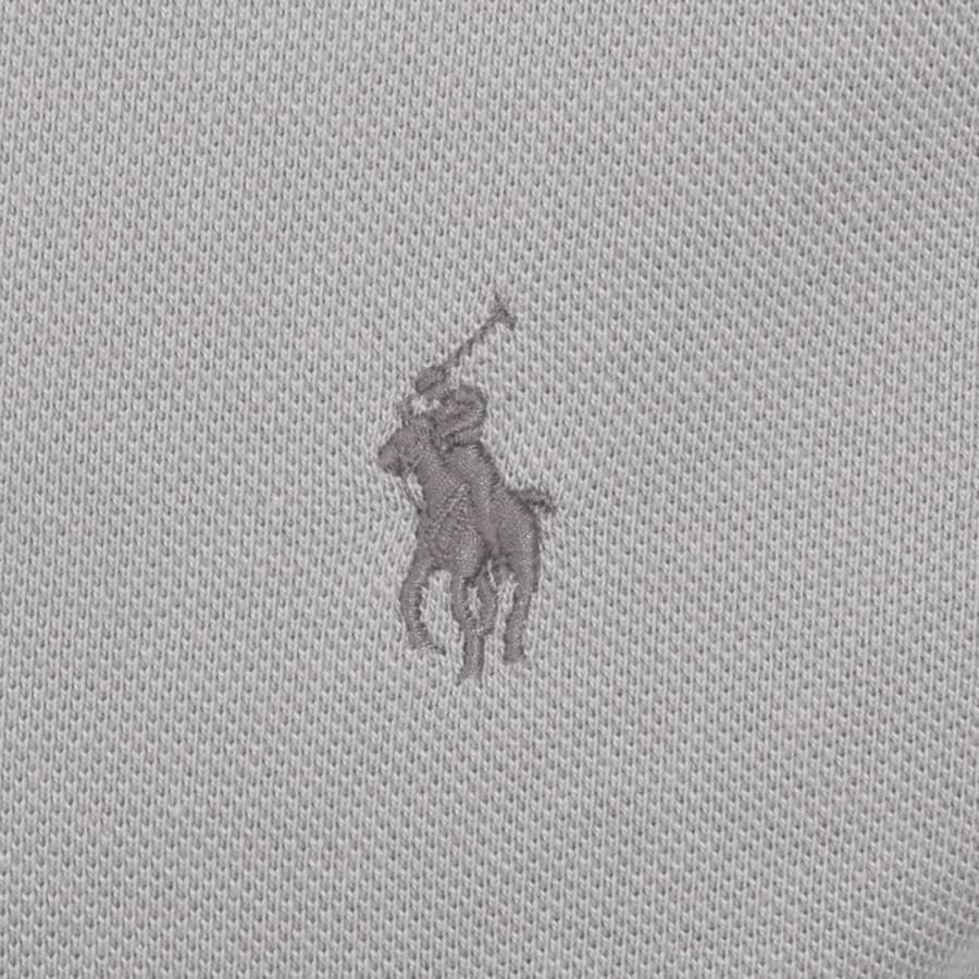 Image number 3 for Ralph Lauren Custom Slim Polo T Shirt Grey