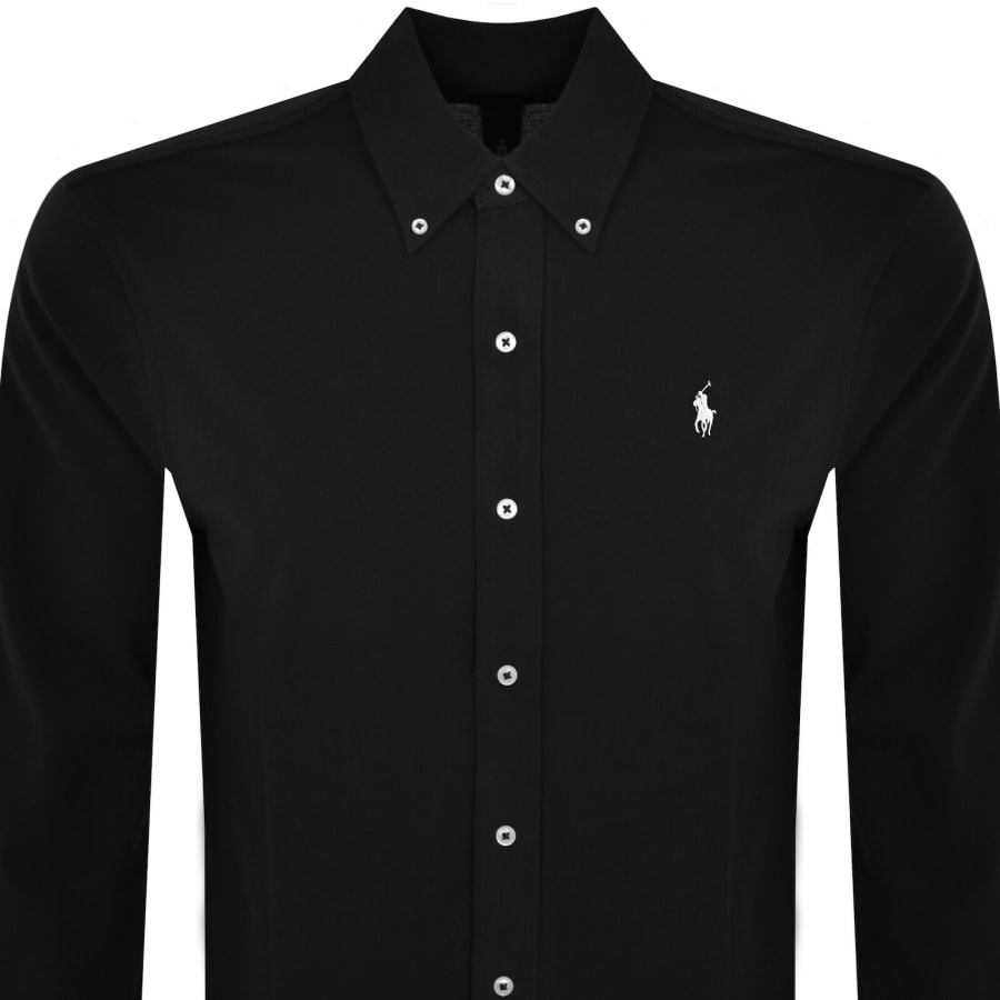 Image number 2 for Ralph Lauren Featherweight Mesh Shirt Black