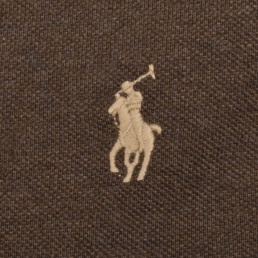 Image number 3 for Ralph Lauren Custom Slim Polo T Shirt Brown