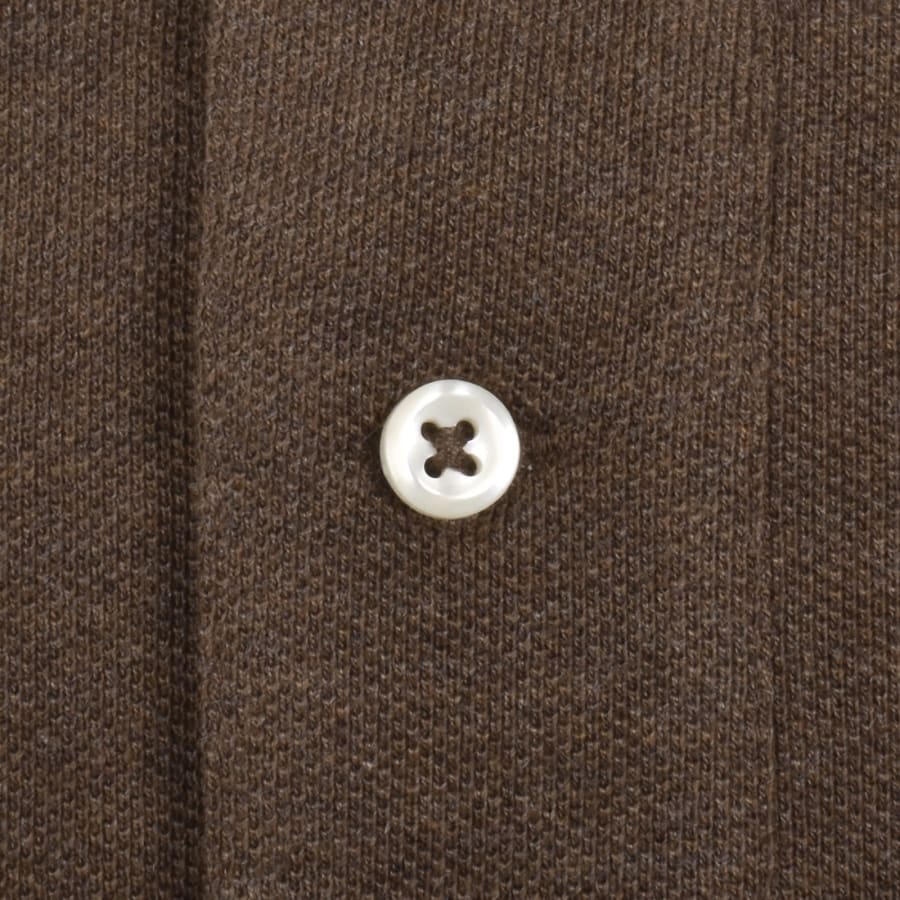 Image number 4 for Ralph Lauren Custom Slim Polo T Shirt Brown