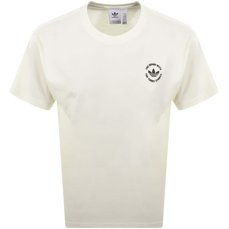 Image number 2 for adidas Originals Camel Treffy T Shirt Cream