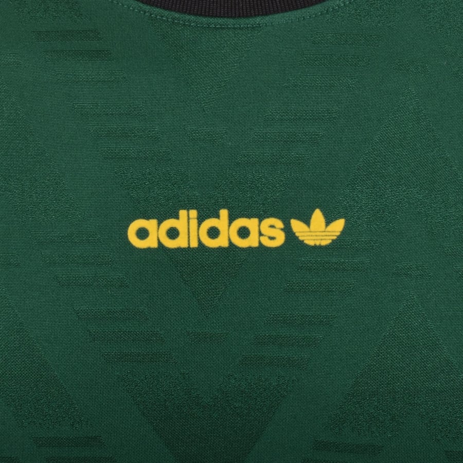 Image number 3 for adidas Originals Jacquard Jersey T Shirt Green