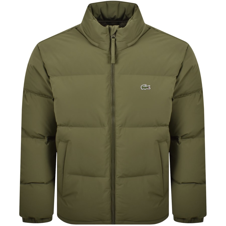 Image number 1 for Lacoste Big Baffle Down Jacket Khaki