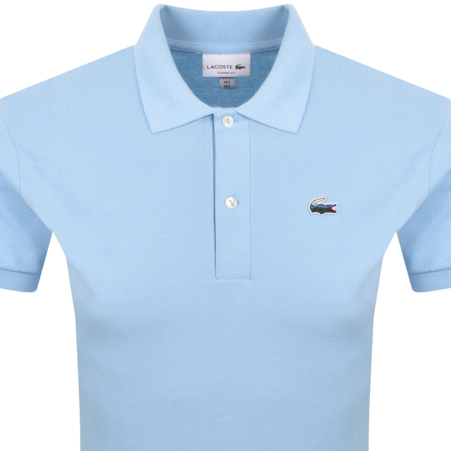 Image number 2 for Lacoste Landscape Croc Polo T Shirt Blue