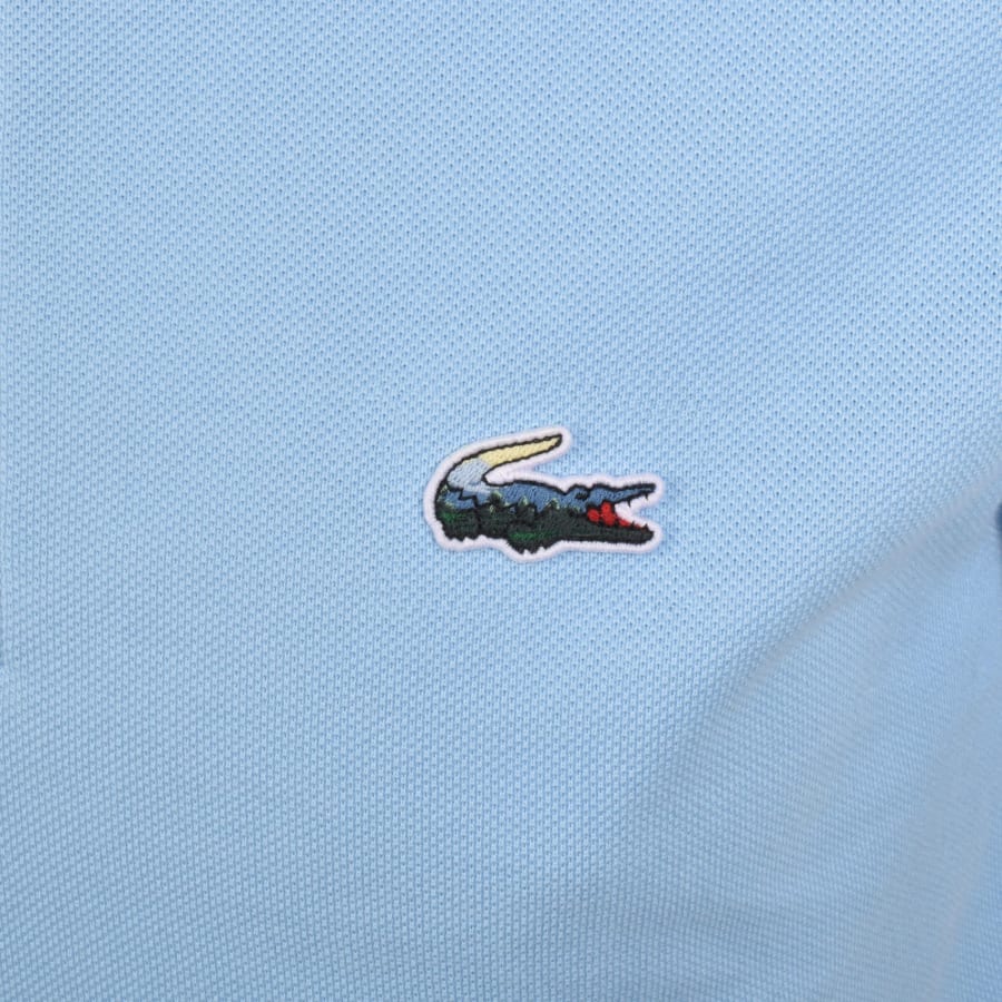 Image number 3 for Lacoste Landscape Croc Polo T Shirt Blue