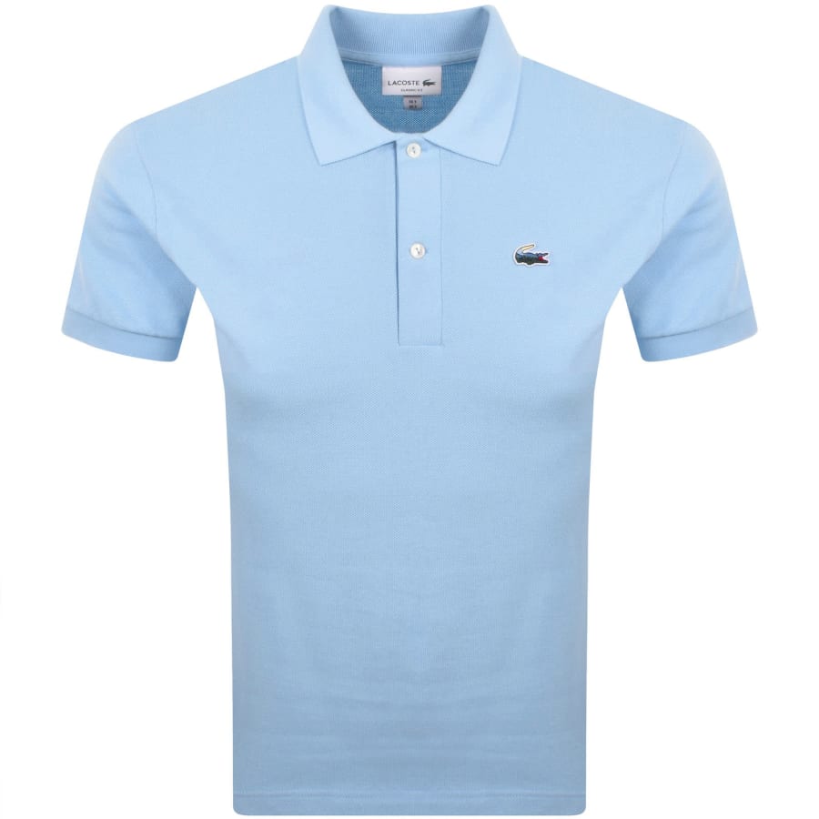 Image number 1 for Lacoste Landscape Croc Polo T Shirt Blue