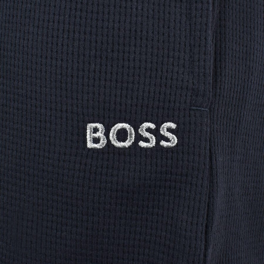 Image number 4 for BOSS Mix And Match Waffle Short Set Navy