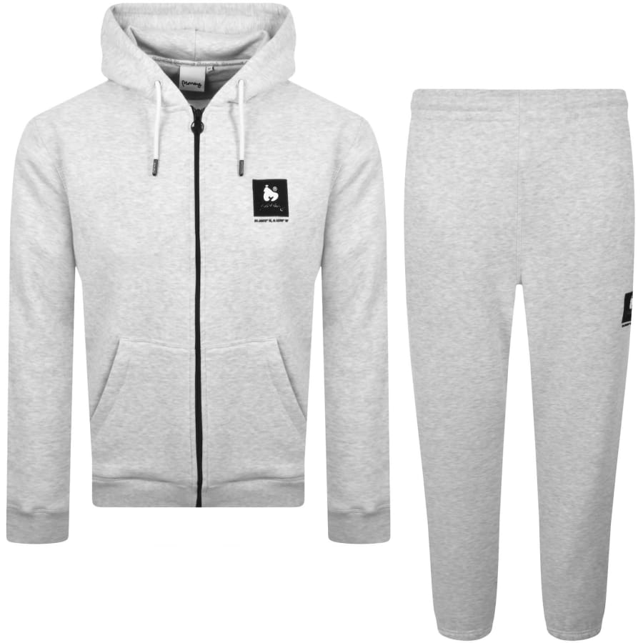 Image number 1 for Money Full Zip Hooded Tracksuit Grey