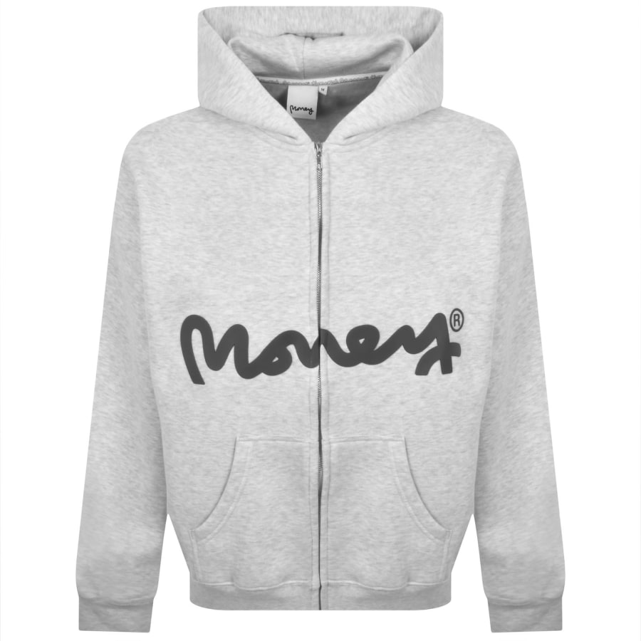 Image number 2 for Money Heavyweight Zip Hooded Tracksuit Grey