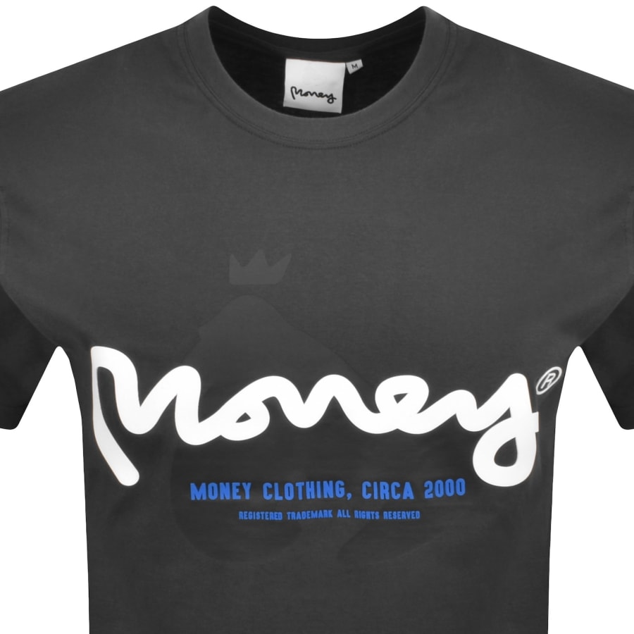 Image number 2 for Money Sig Veneer T Shirt Charcoal Grey