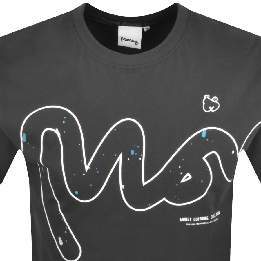 Image number 2 for Money Big Sig Drip T Shirt Charcoal Grey
