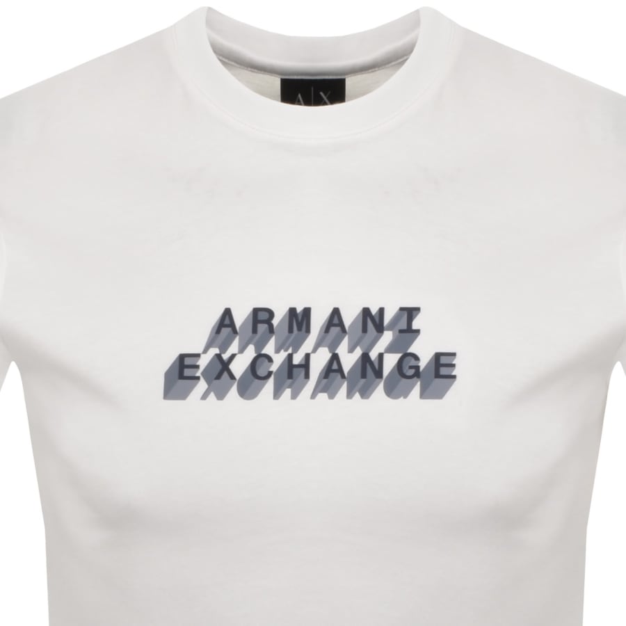 Image number 2 for Armani Exchange Logo Print T Shirt White