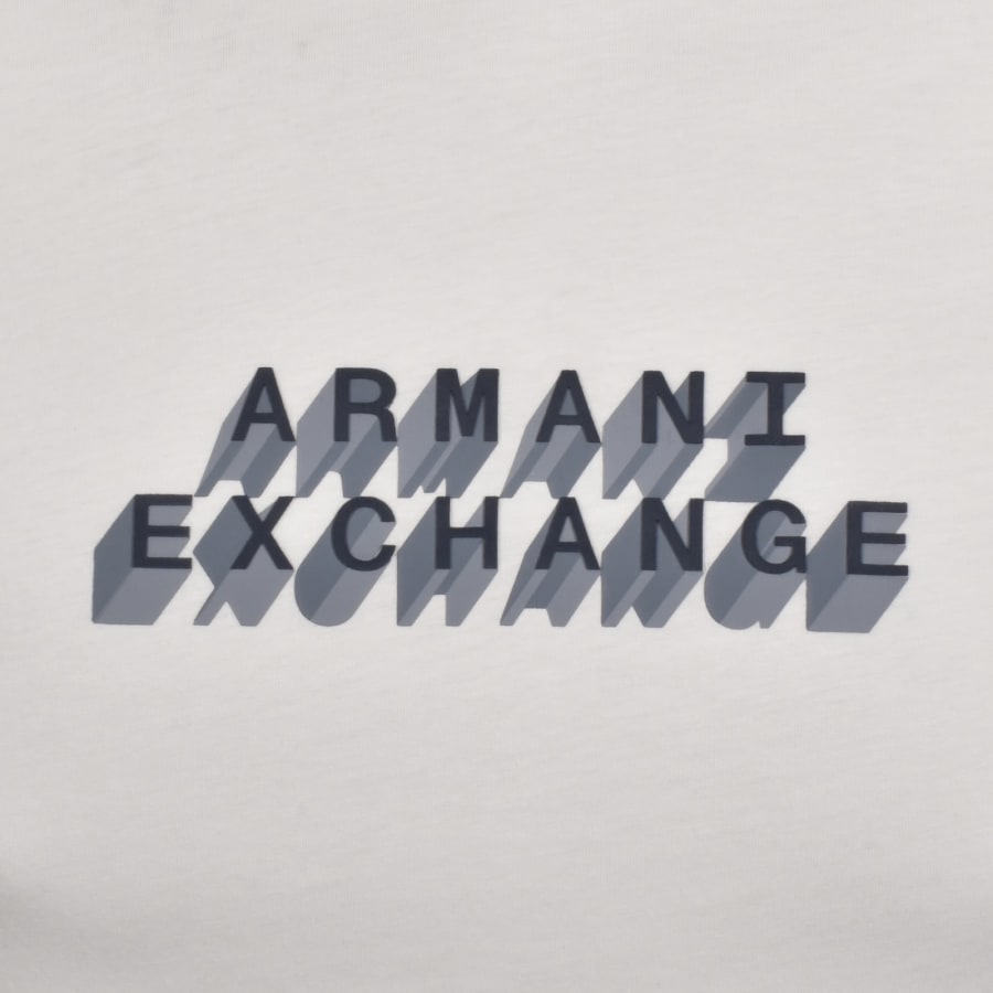 Image number 3 for Armani Exchange Logo Print T Shirt White